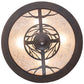 Meyda Lighting Whispering Pines 24" 4-Light Mahogany Bronze Semi-flush Mount Light With Silver Mica Shade Glass