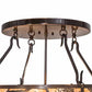 Meyda Lighting Whispering Pines 24" 4-Light Old Copper Pot Semi-flush Mount Light With Travetine Idalight Shade