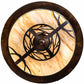 Meyda Lighting Whispering Pines 24" 4-Light Old Copper Pot Semi-flush Mount Light With Travetine Idalight Shade