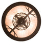 Meyda Lighting Whispering Pines 24" 6-Light Bronze Inverted Pendant Light With Silver Mica Shade Glass