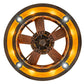 Meyda Lighting Whispering Pines 243542 44" 16-Light Oil Rubbed Bronze Chandelier With Amber Mica Shade Glass and Fan