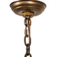 Meyda Lighting Whispering Pines 28" 4-Light Antique Copper Chandelier With Amber Mica Shade Glass