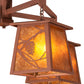 Meyda Lighting Whispering Pines 28" 4-Light Rust Chandelier With Amber Mica Shade Glass