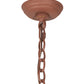 Meyda Lighting Whispering Pines 28" 4-Light Rust Chandelier With Amber Mica Shade Glass