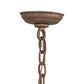 Meyda Lighting Whispering Pines 28 4-Light Rust Rococco Chandelier With Amber Mica Shade Glass