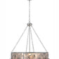 Meyda Lighting Whispering Pines 30" 4-Light Pewter Inverted Pendant Light With Silver Mica Shade Glass