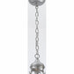 Meyda Lighting Whispering Pines 30" 4-Light Pewter Inverted Pendant Light With Silver Mica Shade Glass
