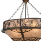Meyda Lighting Whispering Pines 30" 8-Light Dark Burnished Antique Copper Inverted Pendant Light With Silver Mica Shade Glass