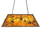 Meyda Lighting Whispering Pines 33" 6-Light Antique Copper Island Pendant Light With Amber Mica Shade Glass