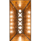Meyda Lighting Whispering Pines 33" 6-Light Antique Copper Island Pendant Light With Amber Mica Shade Glass