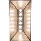 Meyda Lighting Whispering Pines 33" 6-Light Antiquity Island Pendant Light With Silver Mica Shade Glass