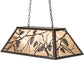 Meyda Lighting Whispering Pines 33" 6-Light Antiquity Island Pendant Light With Silver Mica Shade Glass
