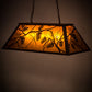 Meyda Lighting Whispering Pines 33" 6-Light Mahogany Bronze Island Pendant Light With Amber Mica Shade Glass