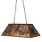 Meyda Lighting Whispering Pines 33" 6-Light Mahogany Bronze Island Pendant Light With Amber Mica Shade Glass