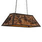 Meyda Lighting Whispering Pines 33" 6-Light Oil Rubbed Bronze Island Pendant Light With Amber Mica Shade Glass