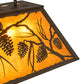 Meyda Lighting Whispering Pines 33" 6-Light Oil Rubbed Bronze Island Pendant Light With Amber Mica Shade Glass