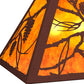 Meyda Lighting Whispering Pines 33" 6-Light Rust Island Pendant Light With Amber Mica Shade Glass