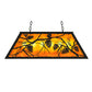 Meyda Lighting Whispering Pines 33" 6-Light Textured Black Island Pendant Light With Amber Mica Shade Glass