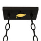 Meyda Lighting Whispering Pines 33" 6-Light Textured Black Island Pendant Light With Amber Mica Shade Glass