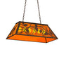 Meyda Lighting Whispering Pines 33" 6-Light Timeless Bronze Island Pendant Light With Amber Mica Shade Glass
