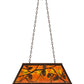 Meyda Lighting Whispering Pines 33" 6-Light Timeless Bronze Island Pendant Light With Amber Mica Shade Glass