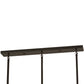 Meyda Lighting Whispering Pines 36" 3-Light Timeless Bronze Island Pendant Light With Silver Mica Shade Glass