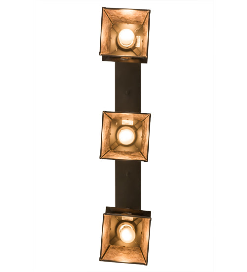 Meyda Lighting Whispering Pines 36" 3-Light Timeless Bronze Island Pendant Light With Silver Mica Shade Glass