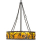 Meyda Lighting Whispering Pines 36" 4-Light LED Oil Rubbed Bronze Chandelier With Amber Mica Shade Glass and Fan