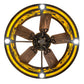 Meyda Lighting Whispering Pines 36" 4-Light LED Oil Rubbed Bronze Chandelier With Amber Mica Shade Glass and Fan