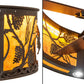 Meyda Lighting Whispering Pines 36" LED Oil Rubbed Bronze Chandelier With Amber Mica Shade Glass and Fan