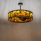Meyda Lighting Whispering Pines 36" Oil Rubbed Bronze Chandelier With Amber Mica Shade Glass and Fan