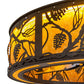 Meyda Lighting Whispering Pines 36" Oil Rubbed Bronze Chandelier With Amber Mica Shade Glass and Fan