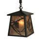 Meyda Lighting Whispering Pines 37" 3-Light Timeless Bronze Island Pendant Light With Silver Mica Shade Glass