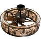 Meyda Lighting Whispering Pines 37" 8-Light LED Oil Rubbed Bronze Chandelier With Silver Mica Shade Glass and Fan