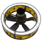 Meyda Lighting Whispering Pines 37" LED Mahogany Bronze Chandelier With Amber Mica Shade Glass and Fan