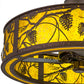 Meyda Lighting Whispering Pines 37" LED Mahogany Bronze Chandelier With Amber Mica Shade Glass and Fan