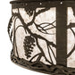 Meyda Lighting Whispering Pines 37" Oil Rubbed Bronze Chandelier With Silver Mica Shade Glass and Fan