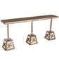 Meyda Lighting Whispering Pines 38" 3-Light Antique Copper Pendant Light With Clear Seeded Shade Glass