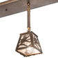 Meyda Lighting Whispering Pines 38" 3-Light Antique Copper Pendant Light With Clear Seeded Shade Glass