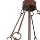 Meyda Lighting Whispering Pines 44" 11-Light Cafe Noir Chandelier With Amber Mica Shade Glass and Fan