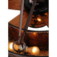 Meyda Lighting Whispering Pines 44" 11-Light Cafe Noir Chandelier With Amber Mica Shade Glass and Fan