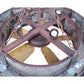 Meyda Lighting Whispering Pines 44" 12-Light Rust Wrought Iron Chandelier With Silver Mica Shade Glass and 29" Wood Fan