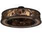 Meyda Lighting Whispering Pines 44" 16-Light Oil Rubbed Bronze Chandelier With Amber Mica Shade Glass and Fan