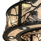 Meyda Lighting Whispering Pines 44" 24-Light Wrought Iron Chandelier With Silver Mica Shade Glass and Fan