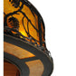 Meyda Lighting Whispering Pines 44" 8-Light Mahogany Bronze Chandelier With Amber Mica Shade Glass and 29" Wood Fan