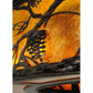 Meyda Lighting Whispering Pines 44" 8-Light Mahogany Bronze Chandelier With Amber Mica Shade Glass and 29" Wood Fan