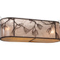 Meyda Lighting Whispering Pines 44" Cafe Noir Oblong Inverted Silver Mica Shade Glass