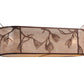 Meyda Lighting Whispering Pines 44" Cafe Noir Oblong Inverted Silver Mica Shade Glass