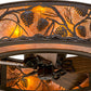 Meyda Lighting Whispering Pines 45" 12-Light Cafe Noir Chandelier With Amber Mica Shade Glass