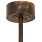 Meyda Lighting Whispering Pines 45" 12-Light Dark Burnished Antique Copper Chandelier With Amber Mica Shade Glass and Fan